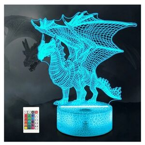 Color Changing 3D Lamp Dragon